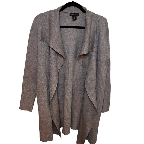 Rachel Zoe Sweater, Women's Size M, Gray Open Cardigan, Long Sleeve - Picture 1 of 3